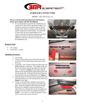 BMR Installation Instructions for SFC013