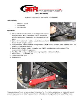 BMR Installation Instructions for TCA027