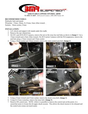 BMR Installation Instructions for TCA029