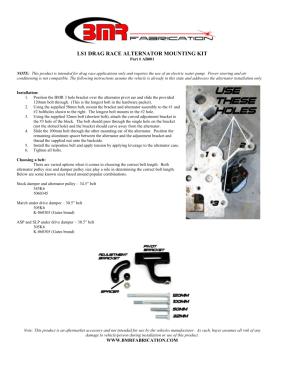 BMR Installation Instructions for AB001-SD