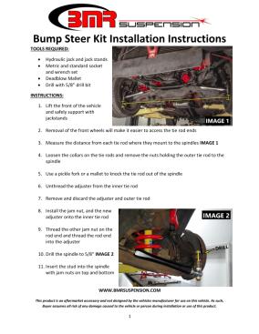 BMR Installation Instructions for BSK401