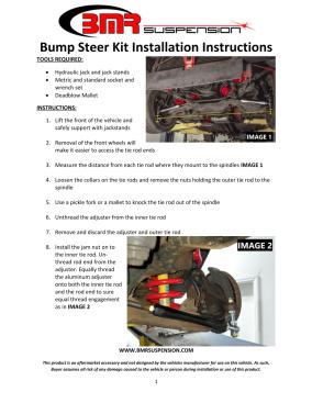 BMR Installation Instructions for BSK460