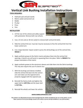 BMR Installation Instructions for CBK764