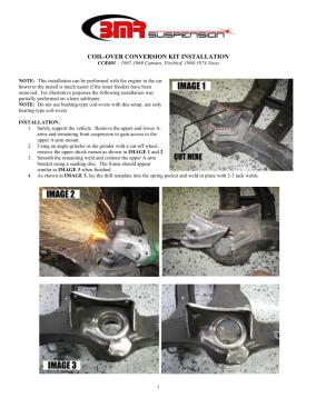 BMR Installation Instructions for CCK001