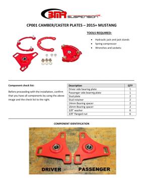 BMR Installation Instructions for CP001