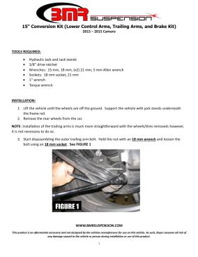 BMR Installation Instructions for DRP352