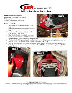 BMR Installation Instructions for DSL110R-SD