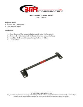 BMR Installation Instructions for DTB001