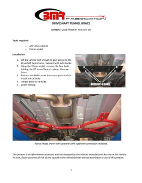 BMR Installation Instructions for DTB004