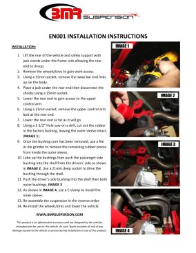 BMR Installation Instructions for EN001