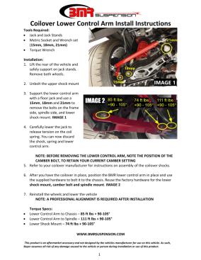 BMR Installation Instructions for LCA361