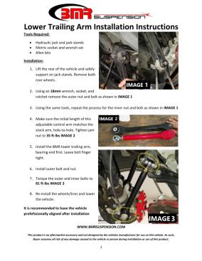 BMR Installation Instructions for LTA631