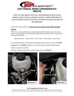 BMR Installation Instructions for MBK750