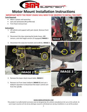 BMR Installation Instructions for MM550