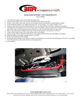 BMR Installation Instructions for RS002