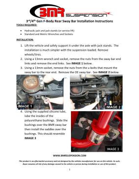 BMR Installation Instructions for SB003