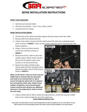 BMR Installation Instructions for SB760