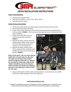BMR Installation Instructions for SB763
