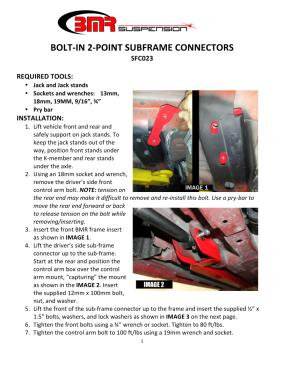 BMR Installation Instructions for SFC023