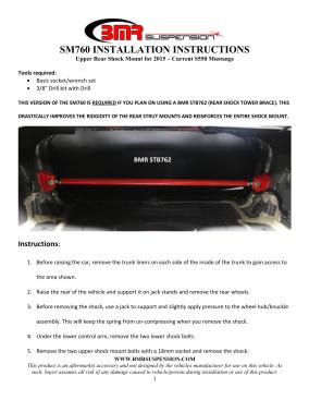 BMR Installation Instructions for SM760