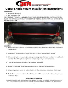 BMR Installation Instructions for SM770