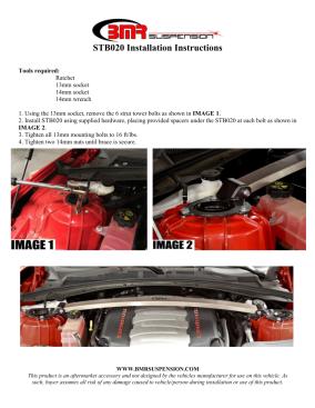 BMR Installation Instructions for STB020