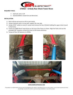 BMR Installation Instructions for STB462