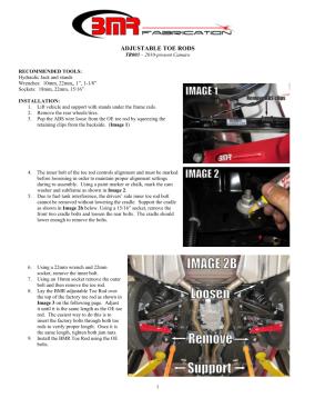 BMR Installation Instructions for TR003