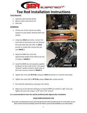 BMR Installation Instructions for TR630