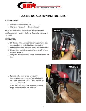 BMR Installation Instructions for UCA111