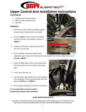 BMR Installation Instructions for UCA631