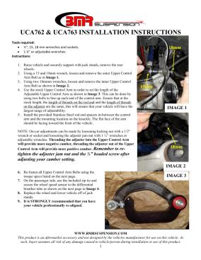 BMR Installation Instructions for UCA763