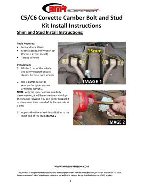 BMR Installation Instructions for WAK550