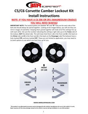 BMR Installation Instructions for WAK552