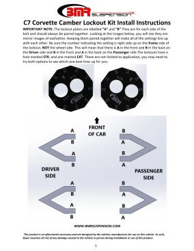 BMR Installation Instructions for WAK572